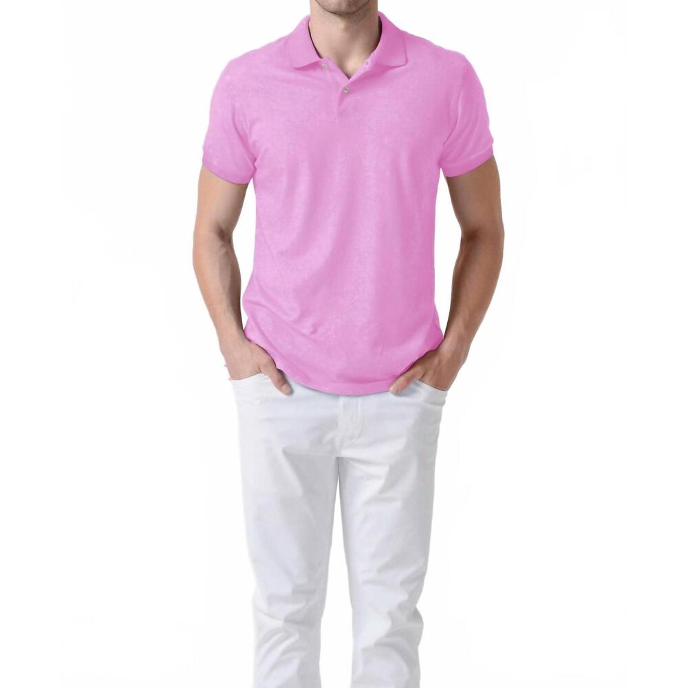 NEW PLOUMANAC'H club slim cotton polo in candy